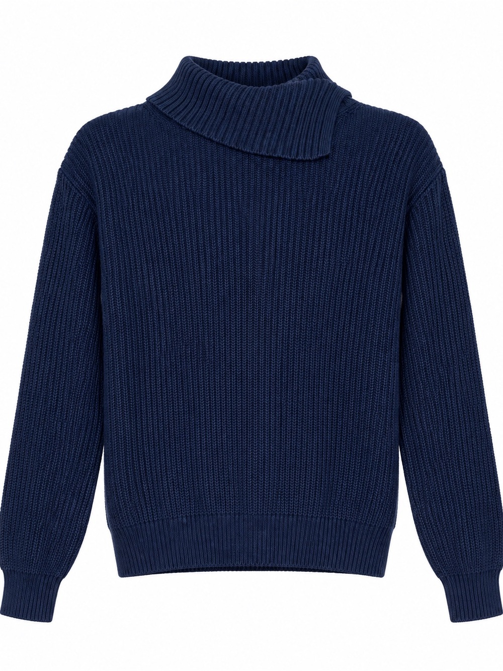 Talbots Navy Ribbed Turtleneck Sweater